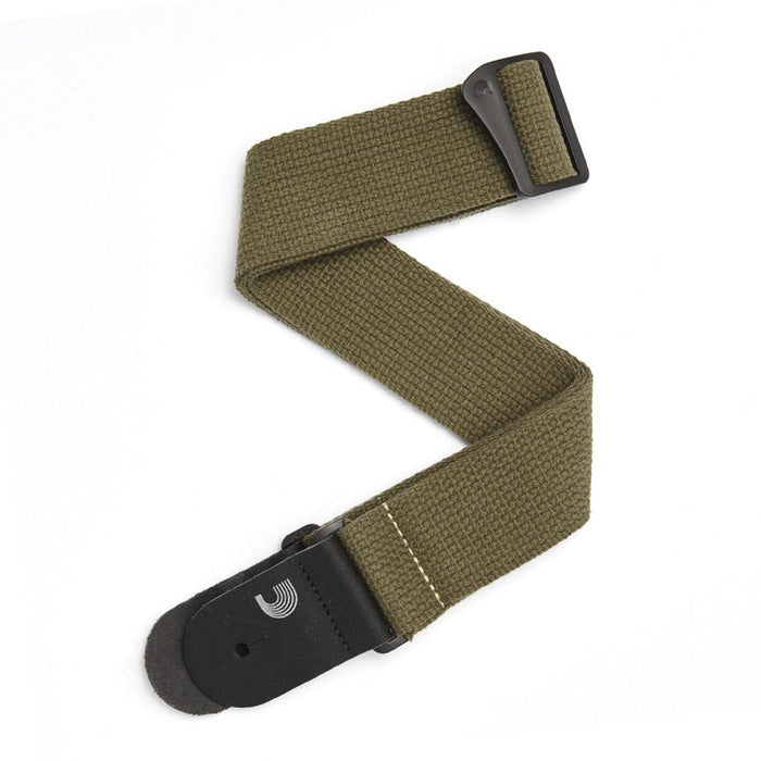 D'Addario Cotton Guitar Strap - Army