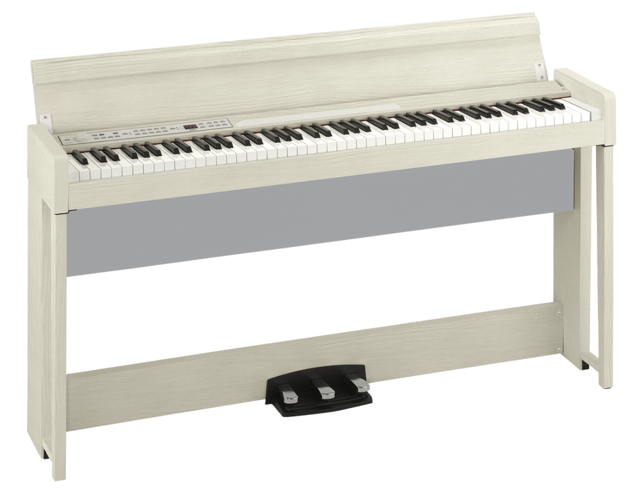 Korg C1AIRWA 88-Key RH3 Concert Piano With Bluetooth Audio Playing, White Ash