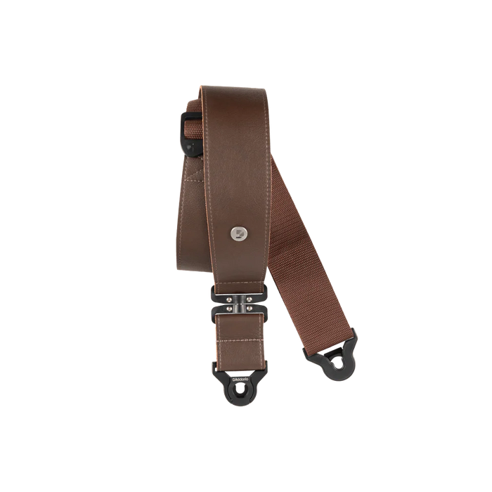 D'Addario 25BALSV02 Comfort Leather Auto Lock Swivel Strap, Brown