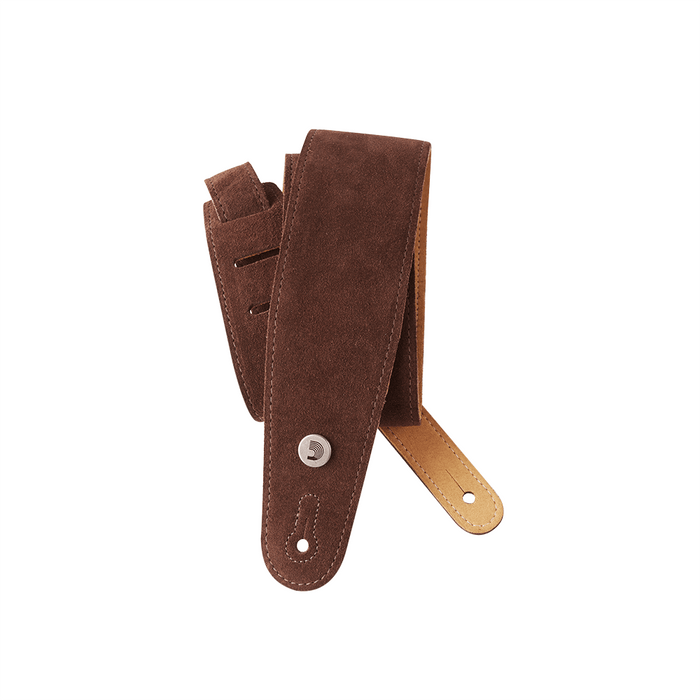D'Addario Suede Guitar Strap - Cognac