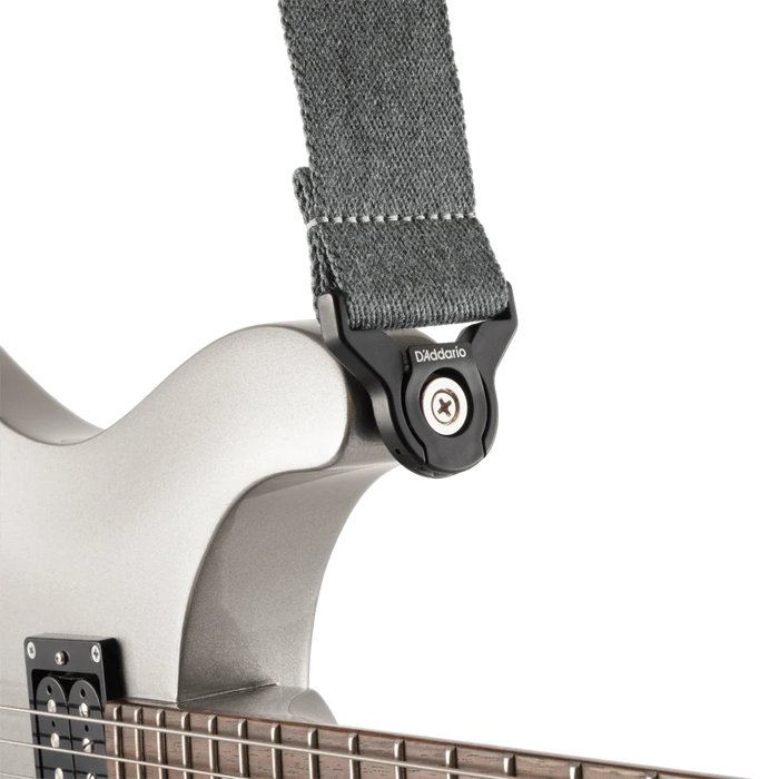 D'Addario 50mm Auto Lock Guitar Strap, Skater Grey