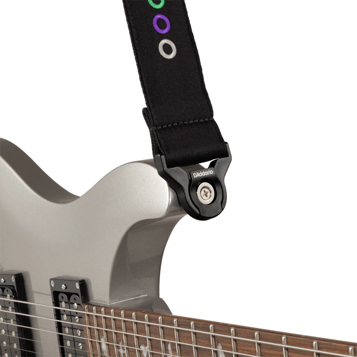 D'Addario 50BAL16 50mm Auto Lock Ball End Guitar Strap, Black