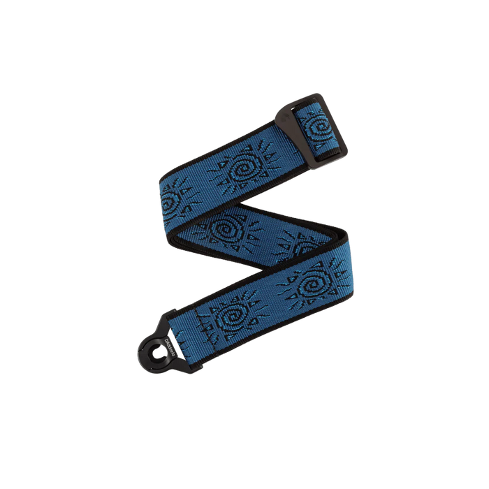 D'Addario 50mm Auto Lock Guitar Strap, Blue Suns