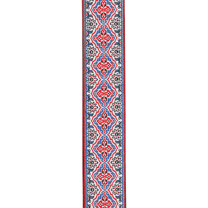D'Addario Eco Persian Woven Guitar Strap - White