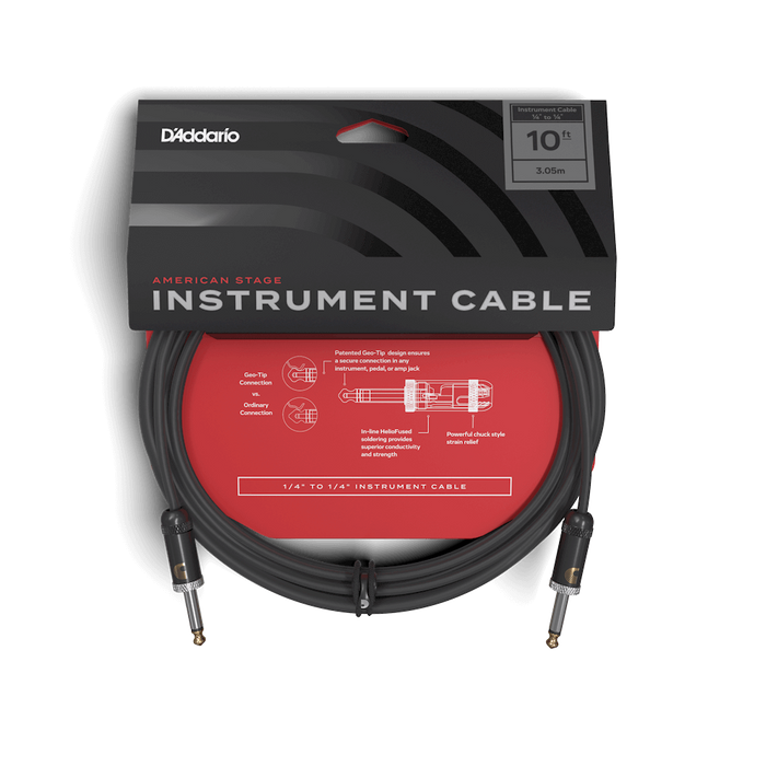 D'Addario Planet Waves American Stage Instrument Cable 10''