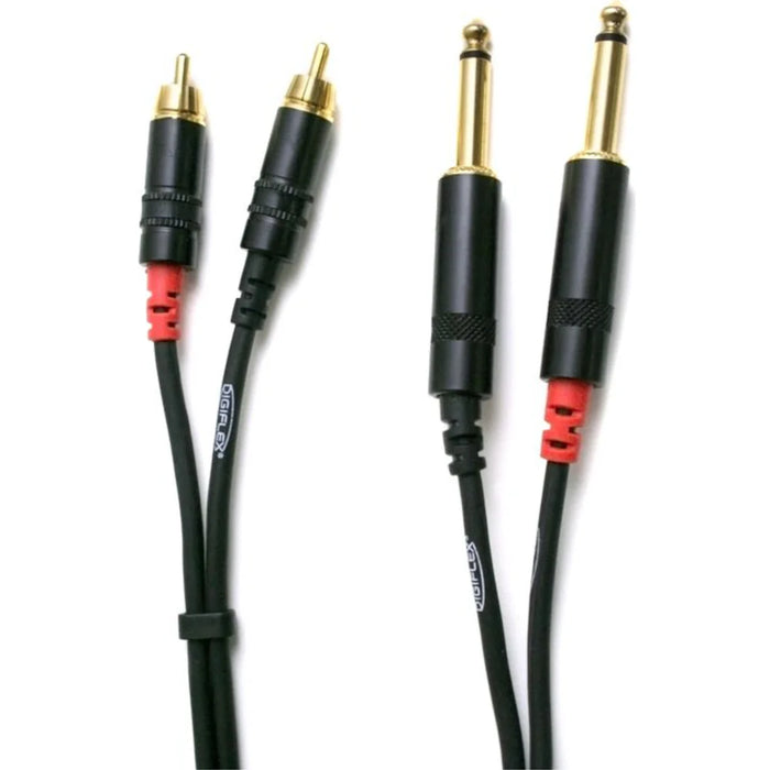 Digiflex 2-RCA to 2-1/4″TS Cables - 20'