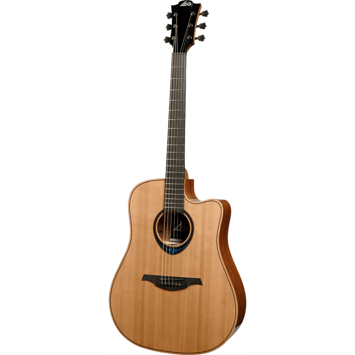 Lag TBW2DCE Dreadnought Cutaway Electric-Acoustic Guitar, Gloss Varnish