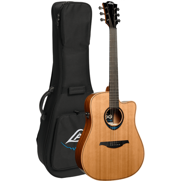 Lag TBW2DCE Dreadnought Cutaway Electric-Acoustic Guitar, Gloss Varnish