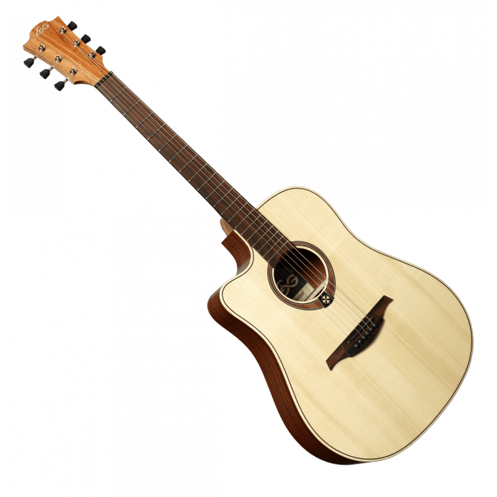 Lag TL70DCE Tramontane 70 Left-Handed Dreadnought Acoustic-Electric Guitar, Satin