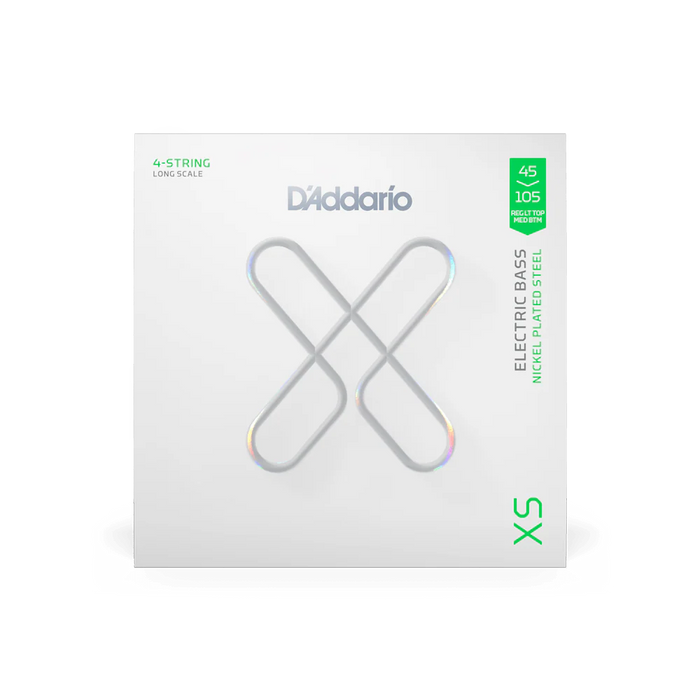 D'Addario XS Light Top Medium Bottom 4-String Long Scale Coated Bass Strings (45-105)