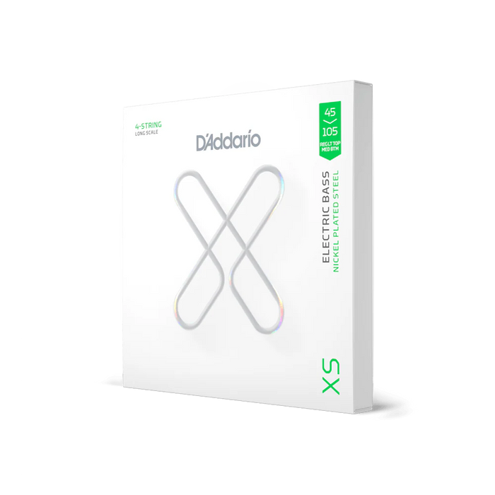 D'Addario XS Light Top Medium Bottom 4-String Long Scale Coated Bass Strings (45-105)