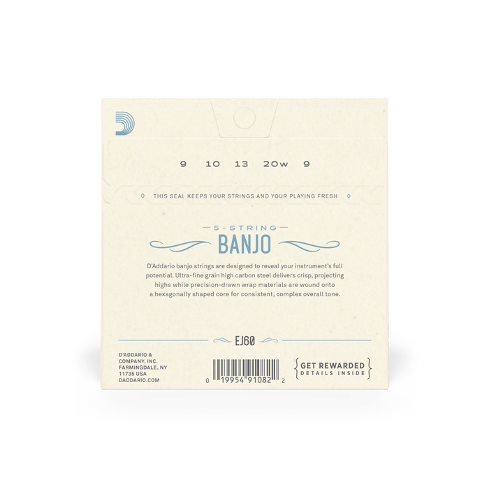 D'Addario EJ60 Banjo Strings, Light