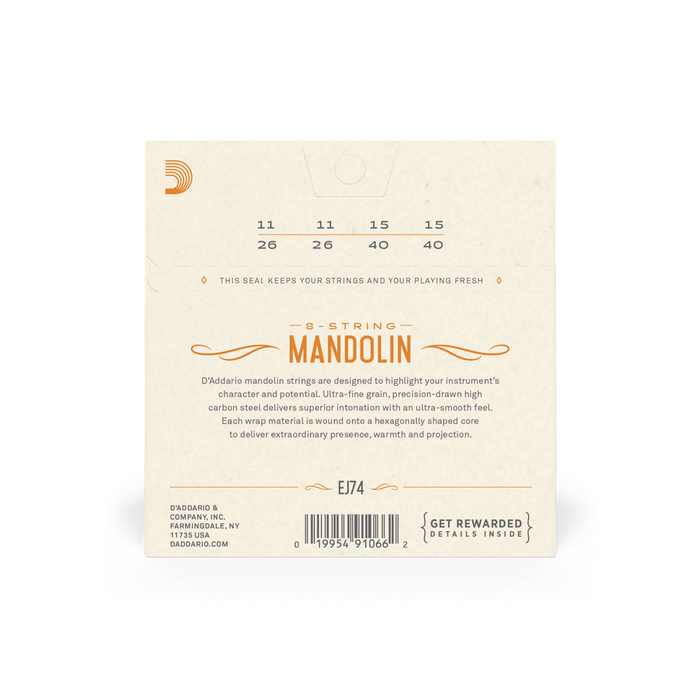 D'Addario EJ74 - Mandolin Phosphor Bronze Medium 11-40