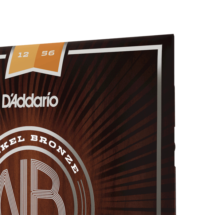 D'Addario 12-56 Light Top/Medium Bottom Nickel Bronze Acoustic Guitar