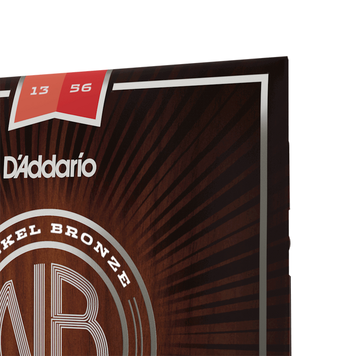 D'Addario Nickel Bronze Acoustic Guitar Strings, Medium, 13-56