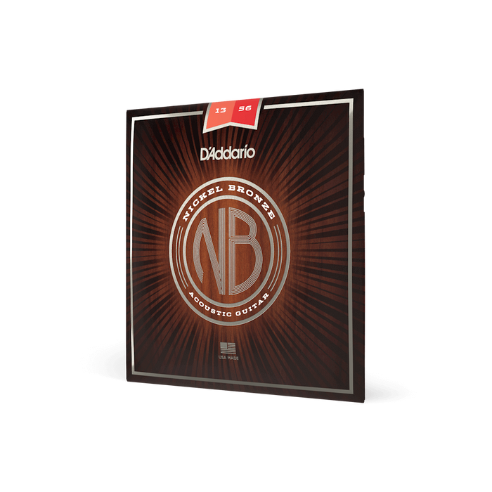 D'Addario Nickel Bronze Acoustic Guitar Strings, Medium, 13-56