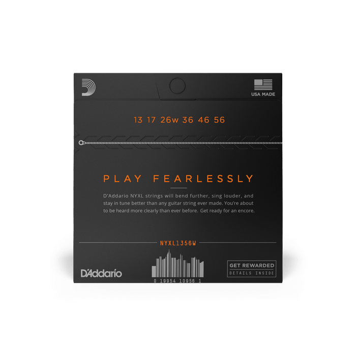 D'Addario NYXL1356W Medium Wound 3rd Electric Guitar Strings 13-56