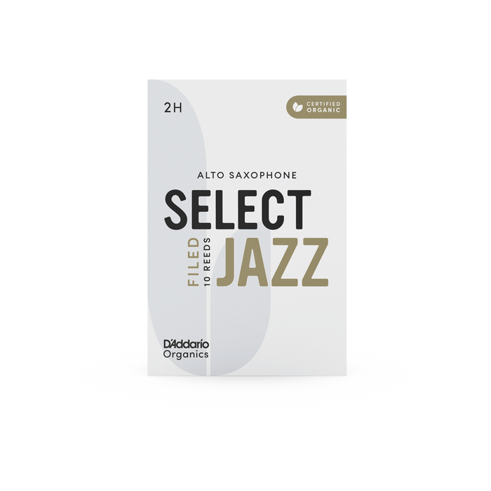 D'Addario Select Jazz Alto Saxophone Filed Reeds - 2 Hard - 10 Box
