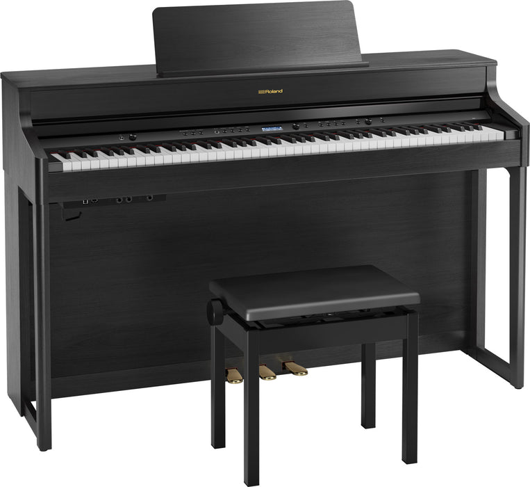 Roland HP702-CH-WSB Digital Piano - Charcoal with stand and bench - Demo