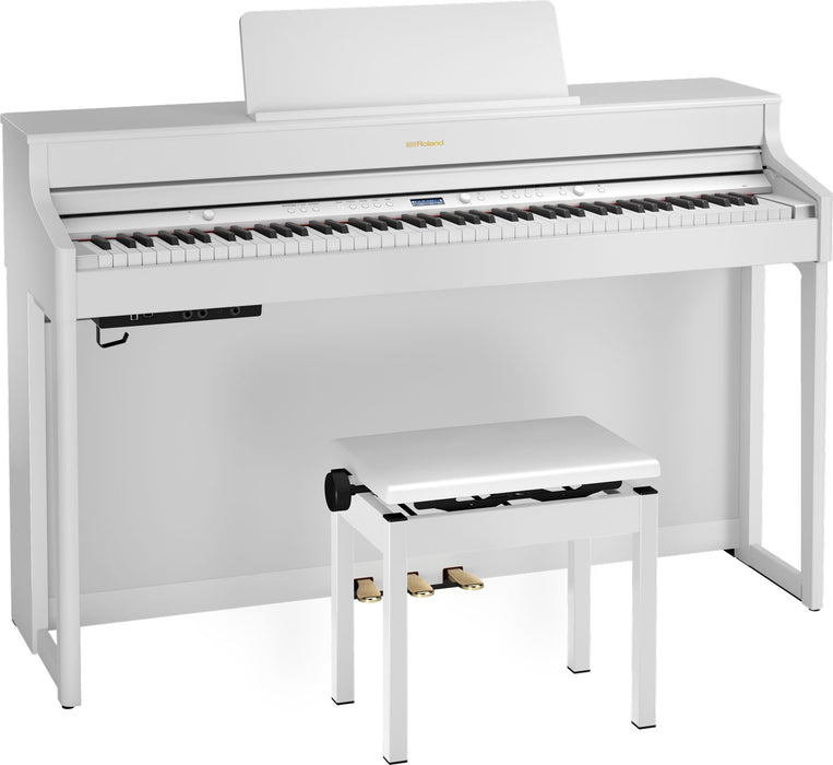Roland HP702-WH-WSB Digital Piano - White with stand and bench - Demo