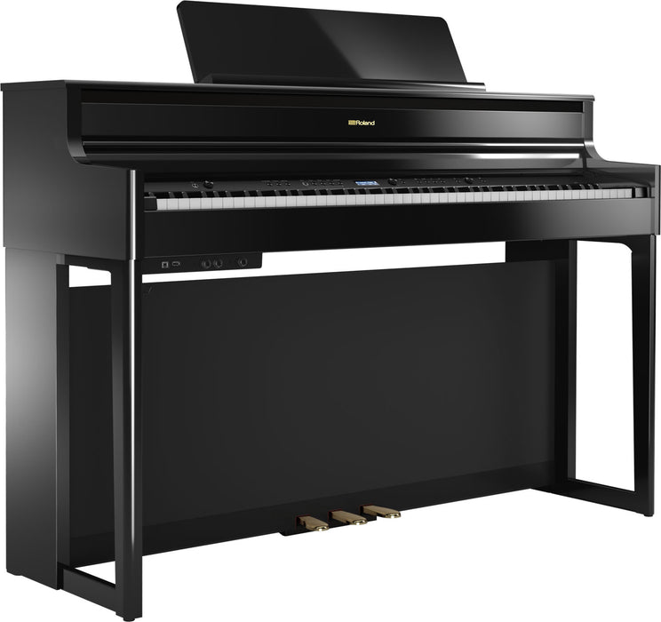 Roland HP704-PE-WS Digital Piano - Polished Ebony with Stand