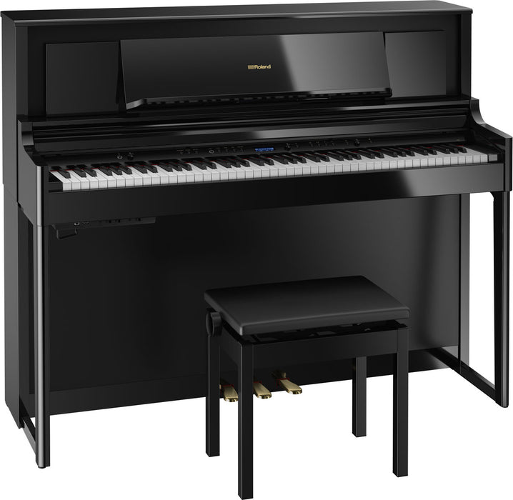 Roland LX706-PE-WSB Digital Piano - Polished Ebony w/ Stand and Bench - Demo