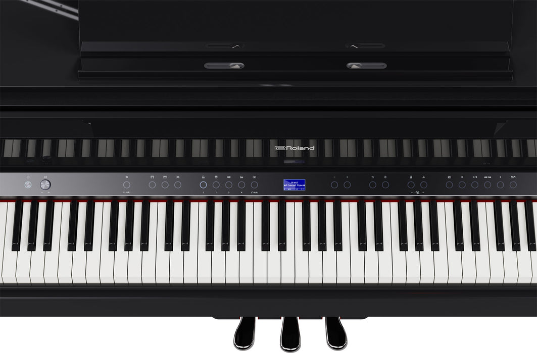 Roland GP-9M-PE Digital Grand Piano w/ Moving Keyboard - Polished Ebony