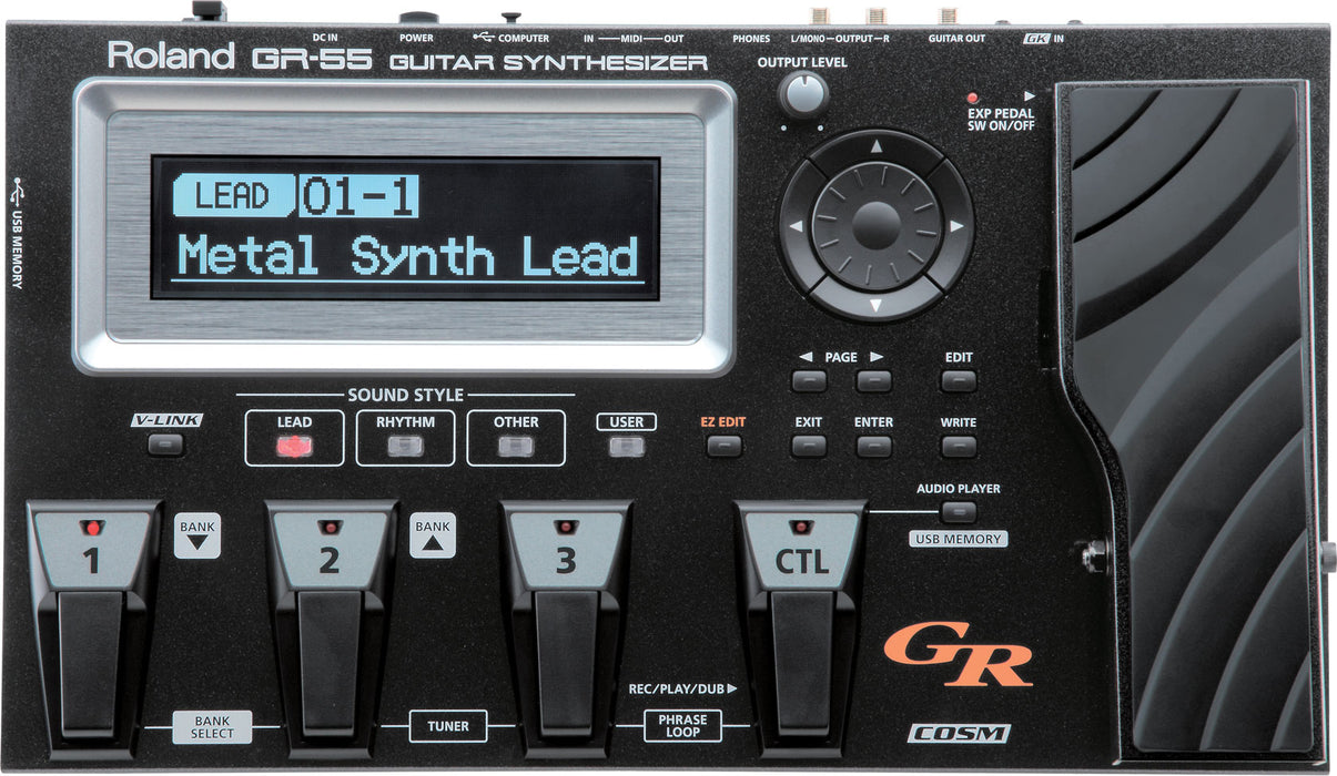 Roland GR-55GK-BK Guitar Synthesizer w/Pickup Black