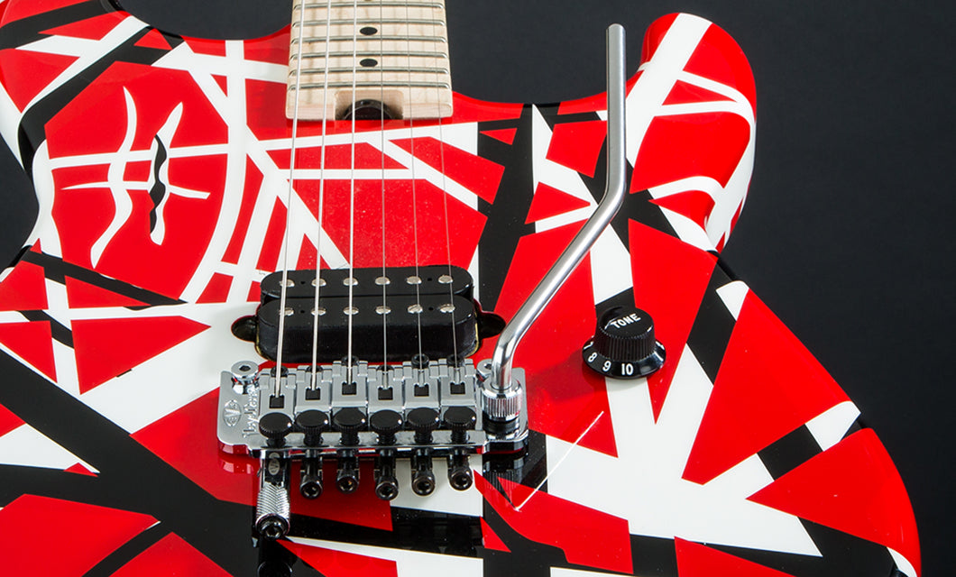 EVH Striped Series Red with Black Stripes