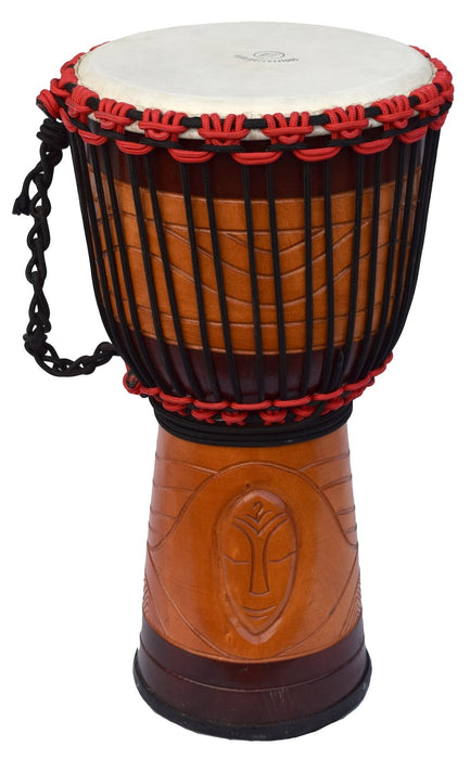 Ecko 50cm Carved Djembe - Light Wood