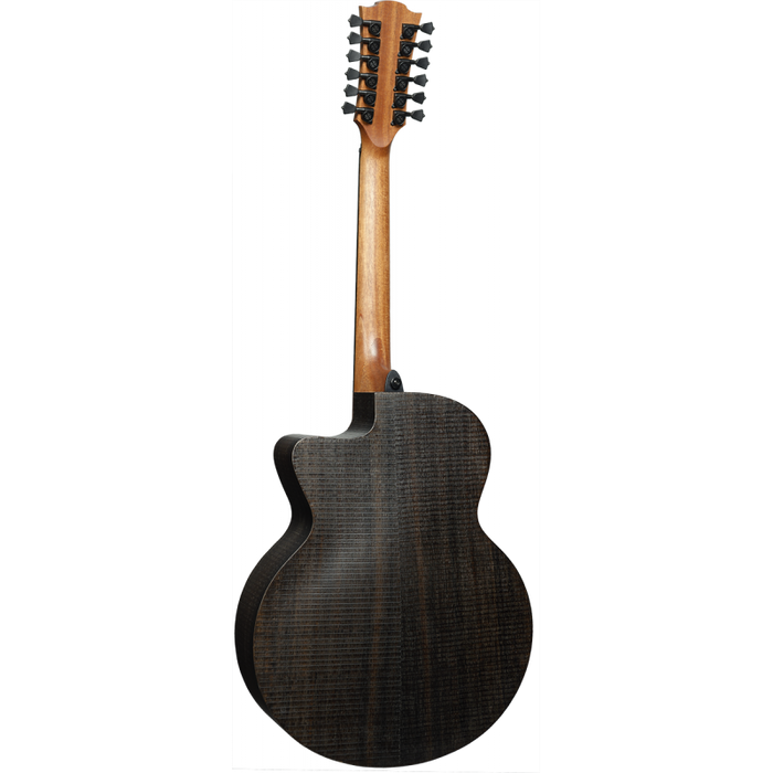 Lag SAUVAGE-J12CE Jumbo 12-String Cutaway Acoustic-Electric Guitar w/Padded Cover, Satin Open Pore