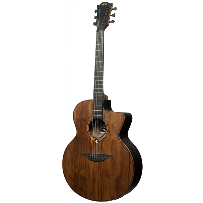 Lag SAUVAGE-JCE Jumbo Cutaway Acoustic-Electric Guitar w/Padded Cover, Satin Open Pore