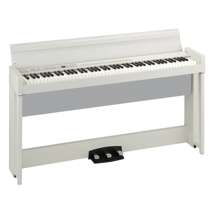 Korg C1AIRWH 88-Key RH3 Concert Piano With Bluetooth Audio Playing, White