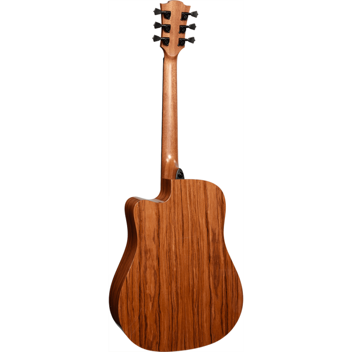 Lag TLBW2DCE Left-Handed Dreadnought Cutaway Electric-Acoustic Guitar, Gloss Varnish