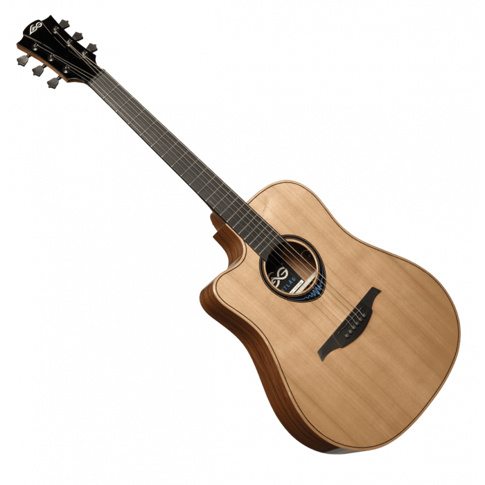 Lag TLBW2DCE Left-Handed Dreadnought Cutaway Electric-Acoustic Guitar, Gloss Varnish