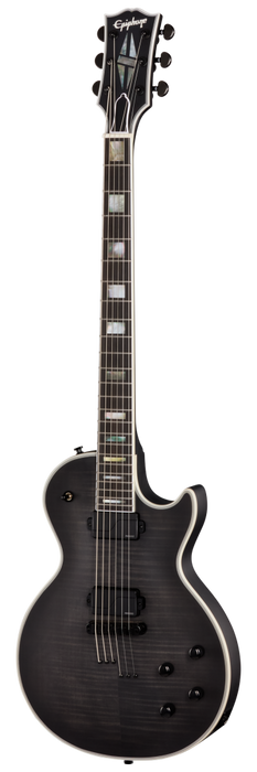 Epiphone Prophecy Les Paul Baritone Electric Guitar w/Case, Obsidian Storm Satin