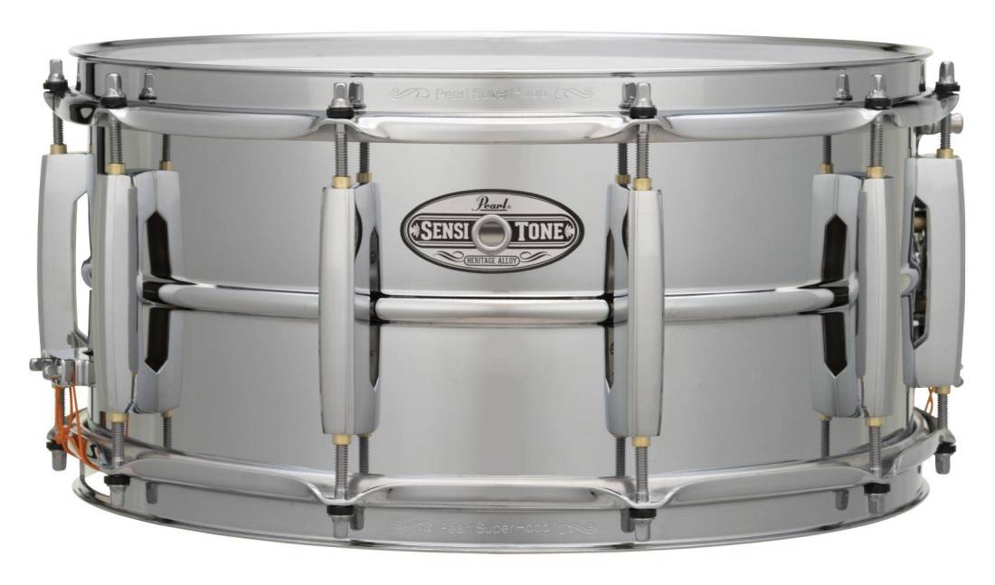 Pearl SensiTone Heritage Alloy 14"x6.5" Beaded 1mm Snare Drum, Steel