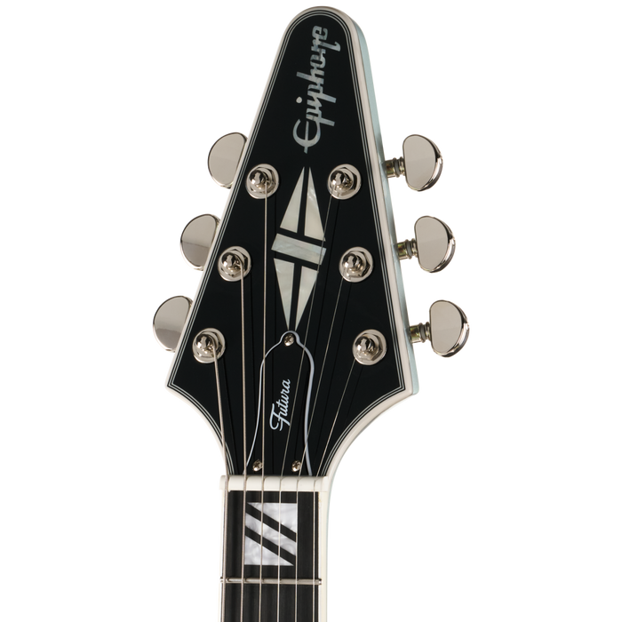 Epiphone Futura Flying V Custom Electric Guitar w/Gigbag, Quicksilver Shift