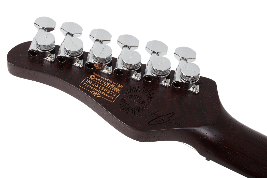 Schecter Nick Johnston Traditional 10th Anniversary HSS Electric Guitar, Atomic Saffron