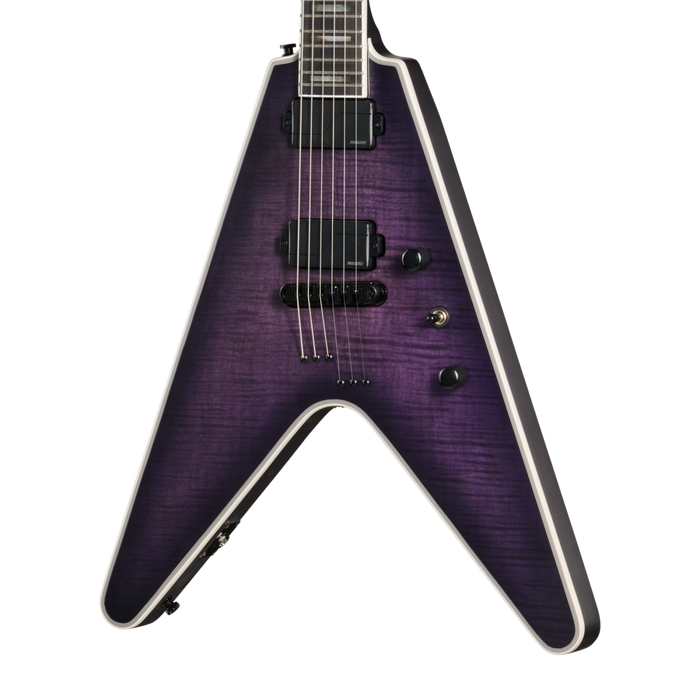 Epiphone Prophecy Flying V Electric Guitar w/Case, Orchid Bloom Satin