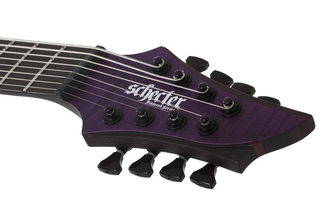 Schecter John Browne Tao-8 Left-Handed Satin Trans Purple