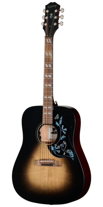 Epiphone Eric Church Hummingbird Dark Acoustic/Electric Guitar w/Hardshell Case, Cobra Burst