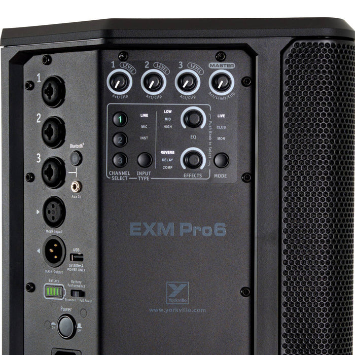 Yorkville Sound EXM Pro-6 Battery Powered Loudspeaker - 6''