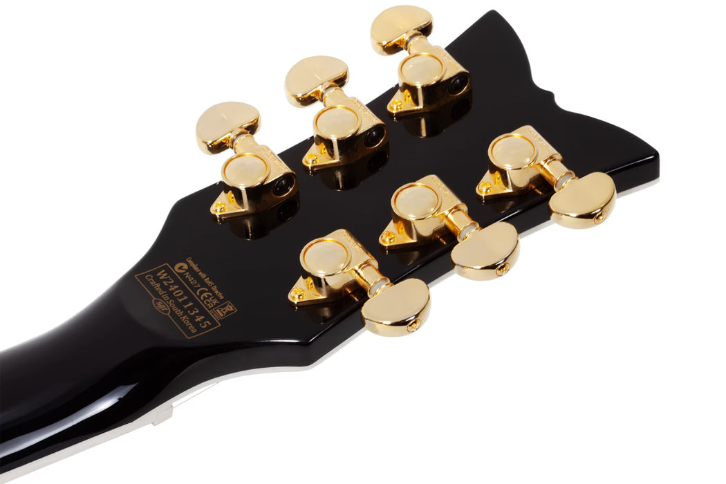 Schecter Zacky Vengeance H6Llyw66D w/Sustainiac Left-Handed, Gloss Black