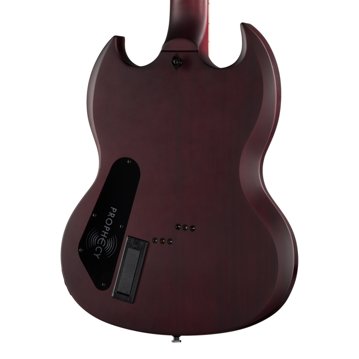 Epiphone Prophecy SG Electric Guitar w/Case, Crimson Fog Satin