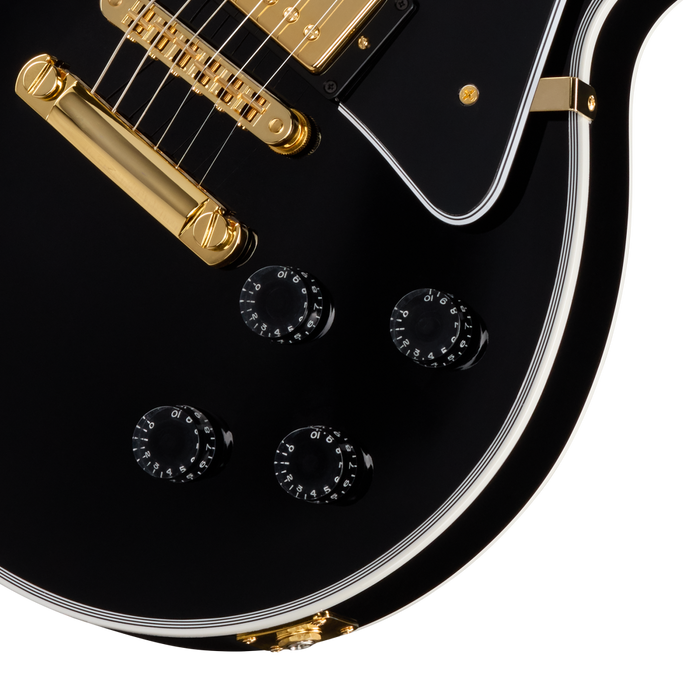 Gibson Custom Shop Les Paul Custom Long Scale Electric Guitar w/Hardshell Case, Ebony