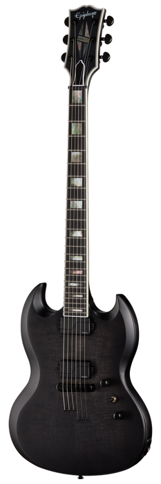 Epiphone Prophecy SG Electric Guitar w/Case, Obsidian Storm Satin