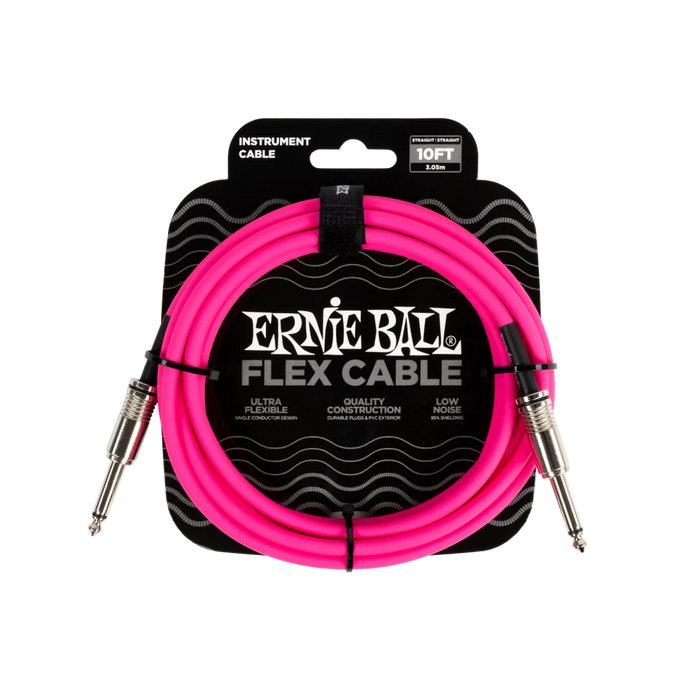Ernie Ball 10" Flex Instrument Cable - Pink