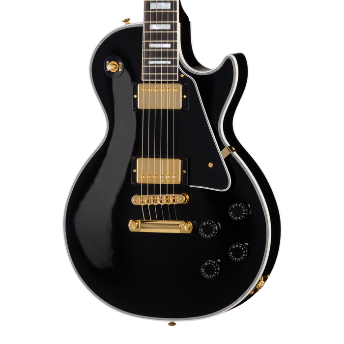Gibson Custom Shop Les Paul Custom Long Scale Electric Guitar w/Hardshell Case, Ebony