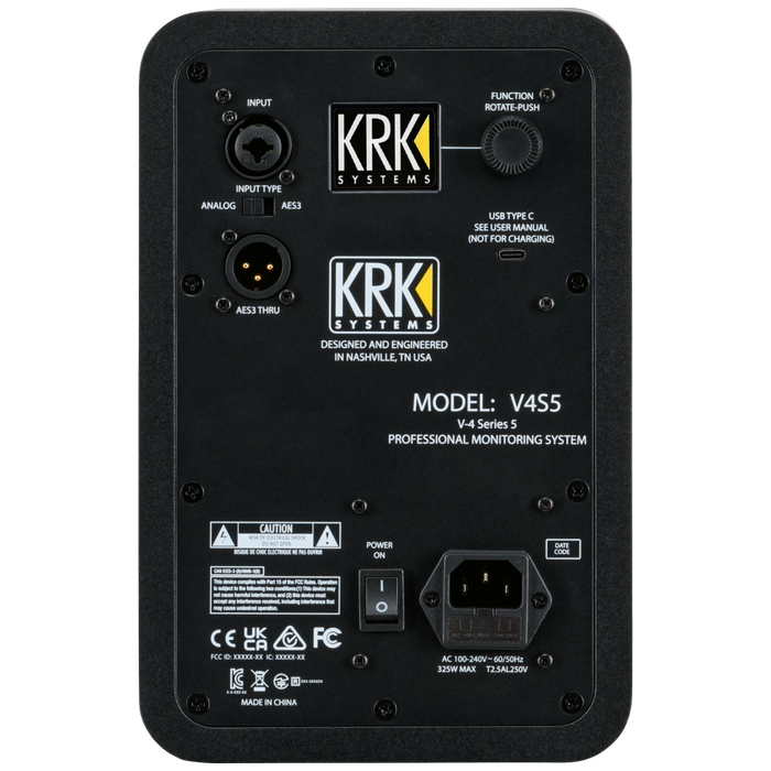 KRK V4S5 V-Series Five Powered Studio Monitor 4'' (Single)